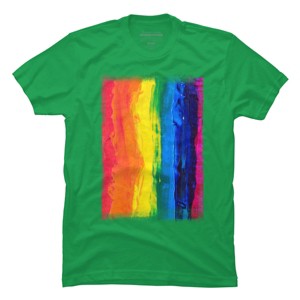 Adult Design By Humans Vertical Artistic Pride Flag By stevej T-Shirt - 1 of 2