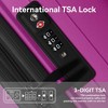 3-Piece Luggage Set, Lightweight Travel Suitcases with Rolling Wheels, TSA Lock, and Molded Corners (20", 24", 28"), White - 3 of 4