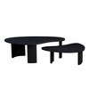 2-Piece MDF Irregular Shape Coffee Table Set with Staggered Heights and Easy Assembly for Living Room - 2 of 4