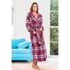 ADR Plush Fleece Women's Robe, Long Hooded Women's Bathrobe, Soft Cozy Women's Bath Robe & Plus Sizes - 2 of 4