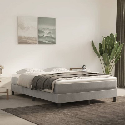 VidaXL Pocket Spring Bed Mattress Light Gray 53.9 in.x74.8 in.x7.9 in. Full Velvet