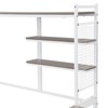 NicBex Twin/Full size Metal Daybed with Movable Desk,Metal Grid,Shelves and Clothes Hanger for Bedroom,Living Room - 4 of 4