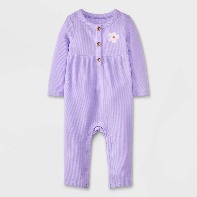 Baby Girls' Solid Romper - Cat & Jack™ Purple : Target