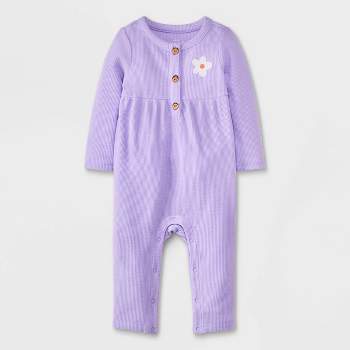 Baby Girls' Solid Romper - Cat & Jack™ Purple