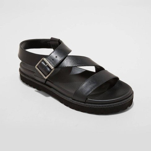 Women's Annika Platform Footbed Sandals - Universal Thread™ Black 7.5 ...