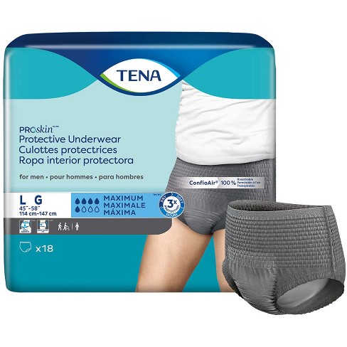 Tena Proskin Protective Incontinence Underwear For Men, Moderate  Absorbency, Large, 18 Count : Target