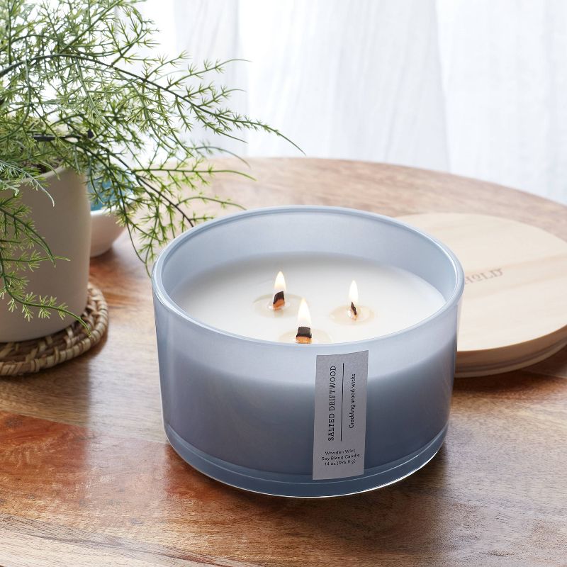 Salted Driftwood Candle Blue - Threshold™, 3 of 6