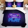 Boersma Neon Game Comforter Set – Ultra Soft Gaming Bedding Twin Size with 1 Quilt & 2 Pillowcases, Cool Gamer Room Decor for Kids Teens Boys Girls - 2 of 4