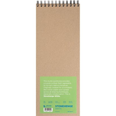 Stonehenge Spiral Paper Pad 6"X15" 32 Sheets/Pkg-White 90lb