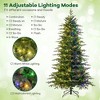 Resenkos 7.5-Ft Pre-Lit Artificial Christmas Tree with Warm White LED Lights - Green - 4 of 4