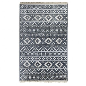Modern Geometric Boho Fringe Indoor Runner or Area Rug by Blue Nile Mills - 1 of 4