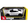 2017 Nissan GT-R R35 White 1/24 Diecast Model Car by BBurago - 4 of 4