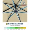 10FT Square Cantilever Patio Umbrella, 360° Rotating Sun Shade with Locking Handle, Heavy-Duty Aluminum Frame for Deck & Balcony - 3 of 4