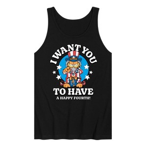 Men's - Garfield - Want You To Have A Happy Fourth Graphic Tank Top - 1 of 3