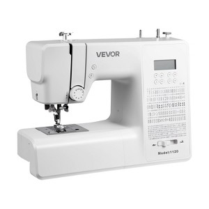 VEVOR Computerized Sewing Machine,200 Stitch Applications, with LCD Screen, Foot Pedal and LED Light, Heavy-Duty Metal Frame,with Powerful Motor,White - 1 of 4