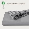 260 Thread Count Organic Cotton Percale Fitted Sheet by Bare Home - 2 of 4