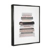 Stupell Industries Neutral Grey And Rose Gold Fashion Bookstack Black  Floater Framed Canvas Wall Art, 24 X 30 : Target