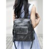HTUTWOO Women's PU Leather Retro Backpack Casual Shoulder Bag Fashion Messenger Bag Suitable For Traveling, Shopping And Dating Use Women's Day Gift - 3 of 4