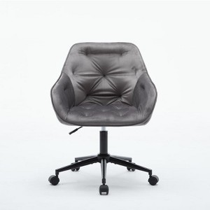 Velvet Home Office Chairs, Modern Home Office Chairs With Wheels, Dressing Chairs In Living Room, Bedroom And Study, Computer Chairs - 1 of 4