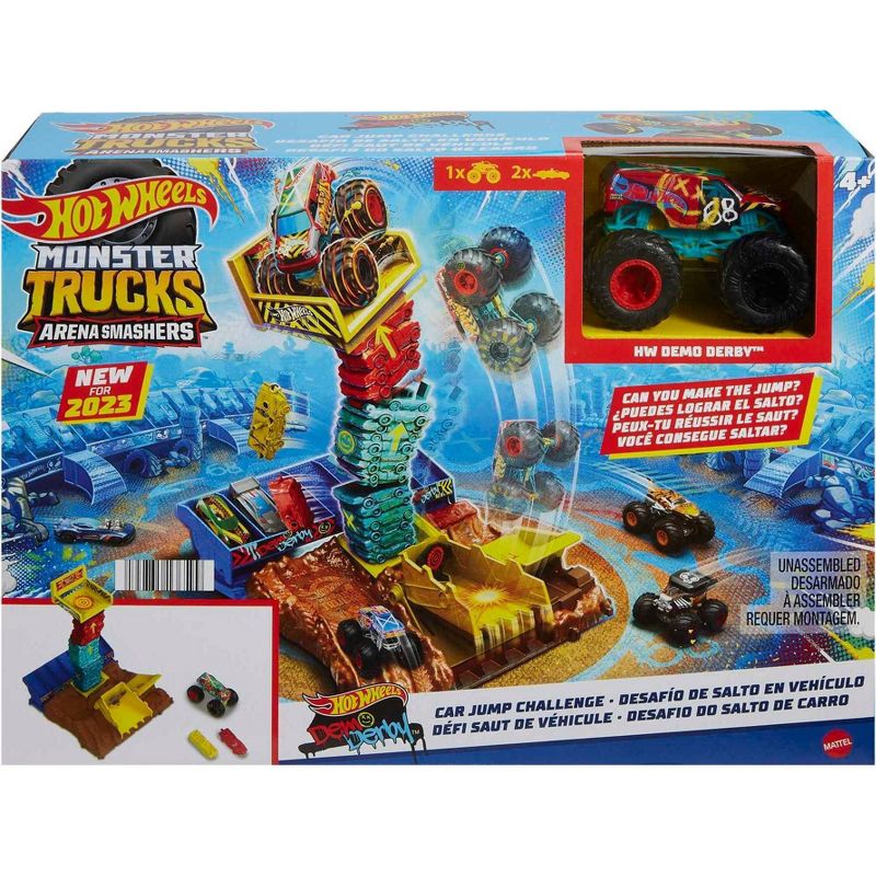 Hot Wheels Monster Trucks Arena Smashers Demo Derby Car Jump Challenge, 5 of 7
