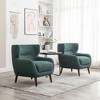 DYHOME Tufted Accent Chair, Wingback Upholstered Armchair for Living Room, Bedroom, Set of 2 - 2 of 4