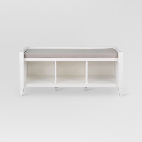 Open Storage Entryway Bench White Threshold Target