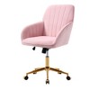 Ridstar Ergonomic Adjustable Swivel Office Chair with Backrest for Bedroom-Baby Pink - 4 of 4