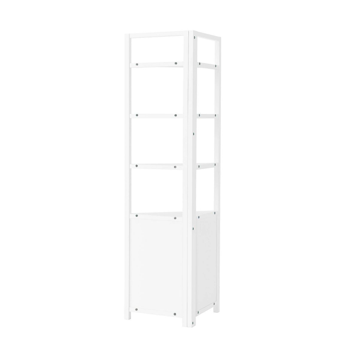 Dover Corner Storage Cabinet with Two Doors and Open Shelving White - Alaterre Furniture - thumbnail 6