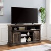 Media Console Table with Storage Cabinet, Mid Century style Entertainment TV Table, Multipurpose Sliding Door TV Cabinet Large Storage Space - 2 of 4