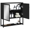 CLIHOME Modern Wall-Mounted 2 Doors Bathroom Mirror Cabinet Engineered Wood for Storage - 3 of 4