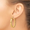 Black Bow Jewelry 4mm, 14k Yellow Gold Polished Round Hoop Earrings, 35mm (1 3/8 Inch) - 3 of 4