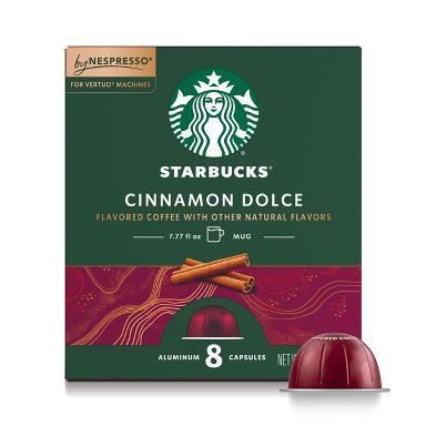Starbucks by Nespresso Vertuo Line Cinnamon Dolce Light Roast Coffee Pods - 8ct