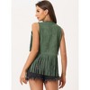INSPIRE CHIC Women's 70s Western Open Front Faux Suede Fringe Vest - 4 of 4