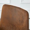 Kumasinova Modern Minimalist Bar Stools Set of 2,Stylish PU Leather Dining Chairs with Footrest,Iron Counter Height Barstools - 2 of 4