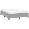 Bed Frame Light Grey Polyester, Plywood, Engineered Wood Full - 4 of 4