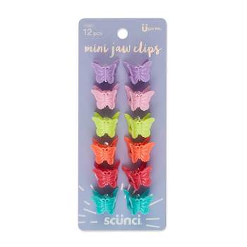 scünci Kids Butterfly Shaped Mini Claw Clips - Brights - 12pcs