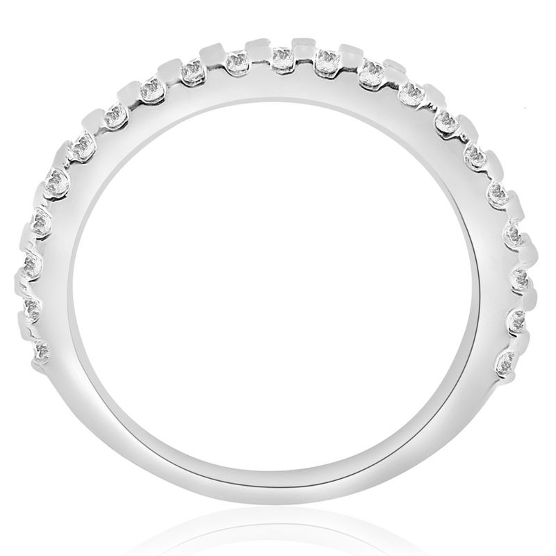 Pompeii3 1 ct Diamond Wedding Ring 14k White Gold Womens Anniversary Stackable Jewelry, 2 of 6
