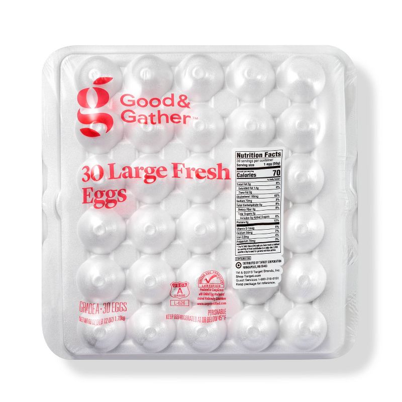 Grade A Large Eggs - 30ct - Good &#38; Gather&#8482; (Packaging May Vary), 4 of 5
