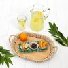 Pavilion Gift Company - Oranges - 11" Glass Serving Tray with 3 Bowls - Serving Trays - 2 of 4