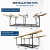 Garage Overhead Storage Racks, Heavy-Duty Steel Ceiling Mount Racks, Adjustable Height,600lbs Capacity, Black - 2 of 4