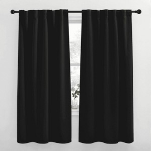 NICETOWN Backtab & Rod Pocket Blackout Thermal Curtain Panels, Set of 2 - 1 of 4