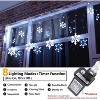 Itopfox 1 Set 17.22ft 264 LED Snowflake Icicle Lights 22 Drops 8 Modes Connectable Plug In Waterproof Christmas Lights for Indoor Outdoor Decor - 2 of 4