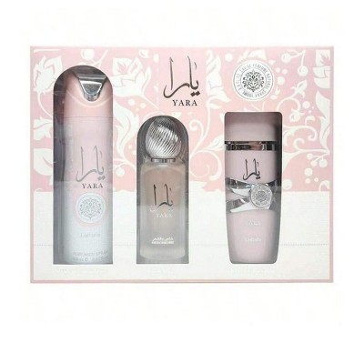Lattafa Yara 3 Pcs Set For Women: 3.4 Eau De Parfum Spray + 6.7 Perfumed Spray + 1.7 Hair Mist