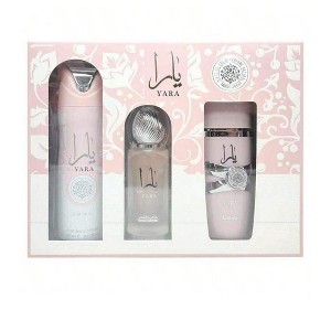 Lattafa Yara 3 Pcs Set For Women: 3.4 Eau De Parfum Spray + 6.7 Perfumed Spray + 1.7 Hair Mist - 1 of 1