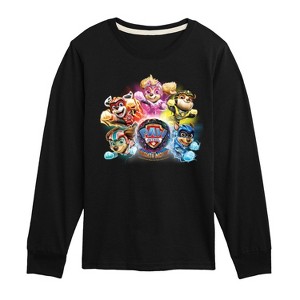 Boys' - Paw Patrol - Mighty Movie Character Group Long Sleeve Graphic T-Shirt - 1 of 4