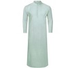 BLUEMING Men's Kaftan Robe Thobe Long Sleeve Button Down Henley Side Splits Casual Side Split Gown Shirt - 3 of 4