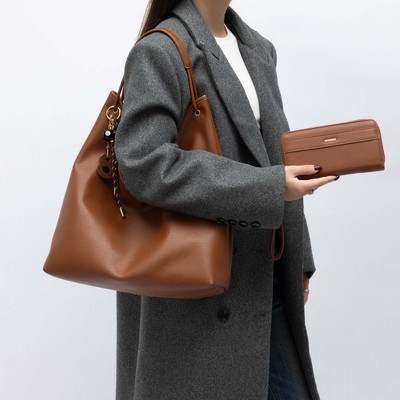 MKF Collection Shoulder Bag with Wallet Set – Eloa Hobo by MKF Collection, Now J’OMOR by Mia - Cognac — фото 2