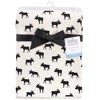 Hudson Baby Infant Boy Quilted Multi-Purpose Swaddle, Receiving, Stroller Blanket, Moose 1-Pack, One Size - 2 of 2