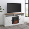 Beaux Farmhouse Barn Door with Electric Fireplace TV Stand for TVs up to 65" - Saracina Home - image 2 of 4