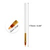 Unique Bargains Sweep Nail Painting Brushes for Polish Painting Home DIY Gold Tone Clear White - 4 of 4